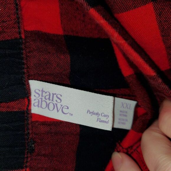 Red & Black Buffalo Plaid 100% Cotton PJ Set XXL - Picture 8 of 9